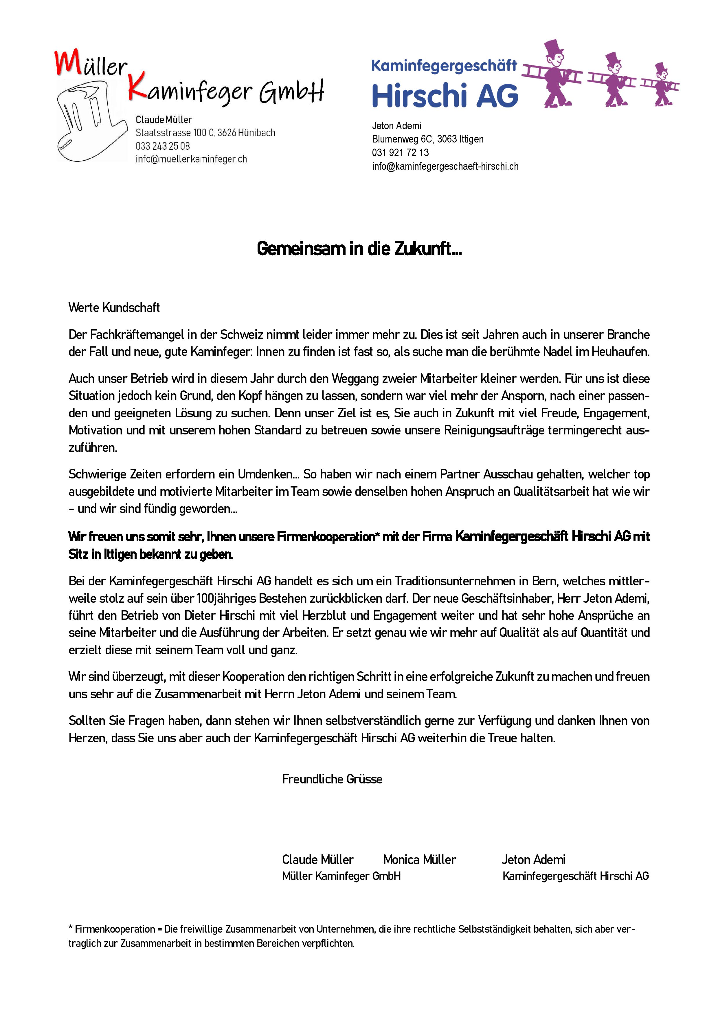 Informationsschreiben Kunden 002